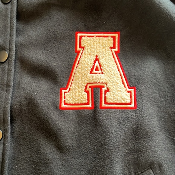 boohoo Patch Letter Oversized Varsity Jacket - Black - Women’s Size 10 - Picture 3 of 12